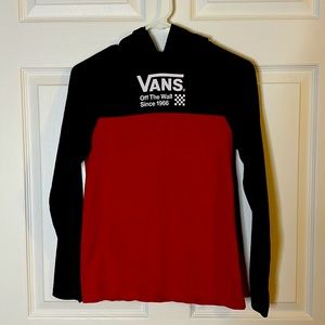 Vans Black and Red Long Sleeve Tee